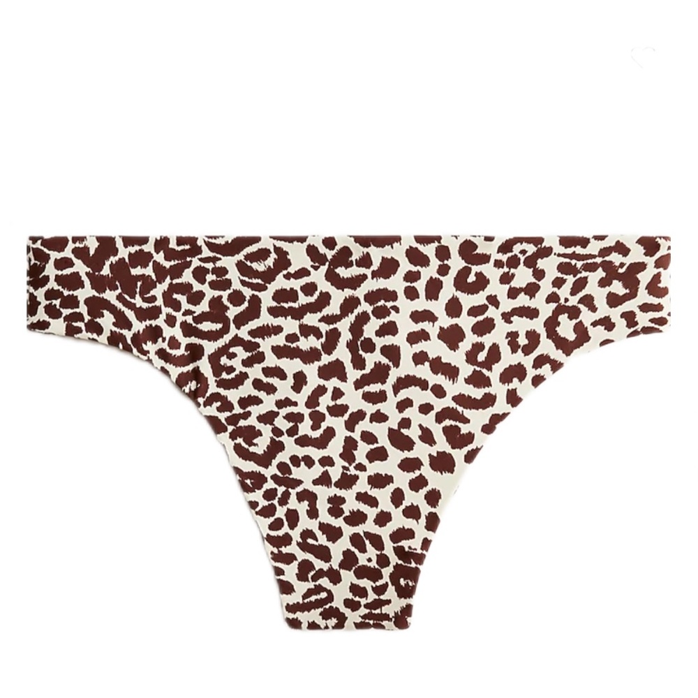 Brand New J. Crew High-rise Bikini Bottom in Leopard Print